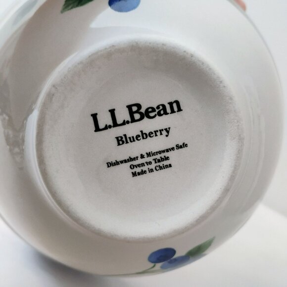 Vintage L.L. Bean Blueberry Pattern Soup Cereal Bowls, Set of 2, 1980s Stoneware - Picture 4 of 7